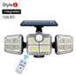 122/333 LED Solar Motion Sensor Lights – IP65 Waterproof Outdoor Wall Lamp with 3 Modes for Garage, Yard & Corridor