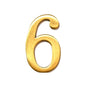 Brass House Number Self-Adhesive 3D Door Numbers Hotel Home Sticker Address Mailbox Numbers #0-9 Home Decoration