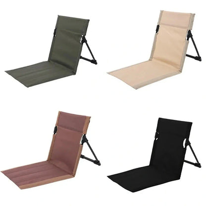 Foldable Camping Chair with Padded Backrest — Portable Folding Beach, Picnic & Garden Chair