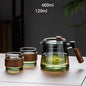 600ml (20.3oz) Borosilicate Glass Teapot with 120ml (4.1oz) Teacups - Clear Loose Leaf & Flower Tea Set