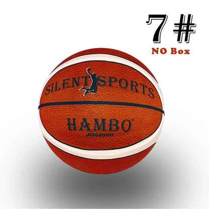 Silent Indoor Basketball with Fabric Cover — Sizes 5/6/7 Training Ball