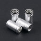4-Pack Metal Tire Valve Stem Caps – Aluminum Alloy Wheel Valve Covers, Universal Fit (Silver/Black)