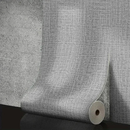 50cm Self-Adhesive Foam Wall Panel Wide 3D Linen PVC Texture Waterproof Soundproof Removable for Living Room Bedroom Home Decor