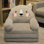 Foldable Kids Cartoon Sofa Bed — Plush Toddler & Baby Seat, Princess Nap Cushion