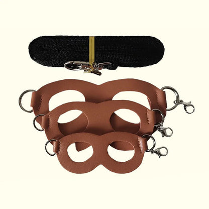 4-Pack Small Pet Harness and Leash Set - Escape-Proof Adjustable Collar for Hamsters, Sugar Gliders, Squirrels
