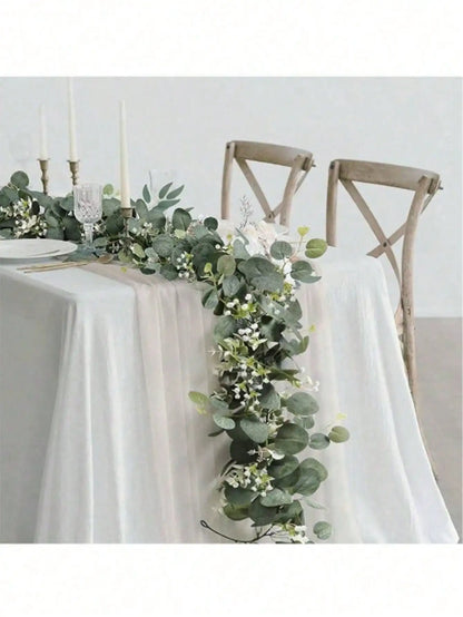 Artificial Eucalyptus Vine Garland – Faux Greenery Stems for Home, Wedding & Party Decor