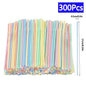 Multicolor Flexible Plastic Drinking Straws — Reusable Cocktail & Boba Straws 8.3 in (21 cm) x 0.2 in (5 mm) — Packs 50–6000 for Parties & Weddings