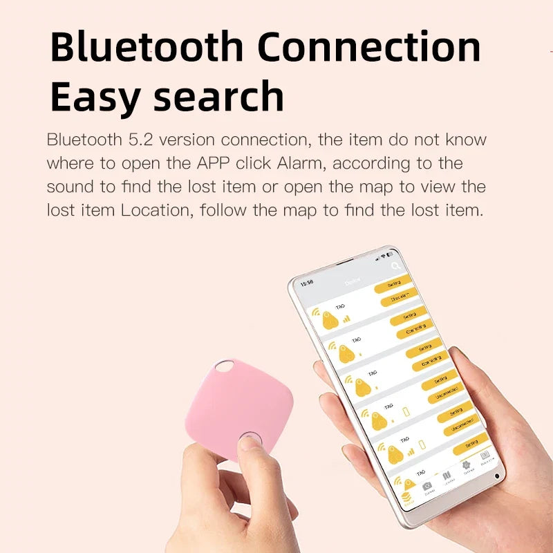 HOMEFISH Mini Bluetooth 5.0 Tracker AntiLost Device Round Pet Kids Bag Wallet Tracking Smart Finder Locator