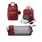 3 in 1 Diaper Bag Backpack with Foldable Baby Bed & USB