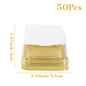 50pcs Transparent Cake Box Container Transparent Cupcake Dome Pastry Baking Packaging Boxes Wedding Party Supplies Gifts Decor