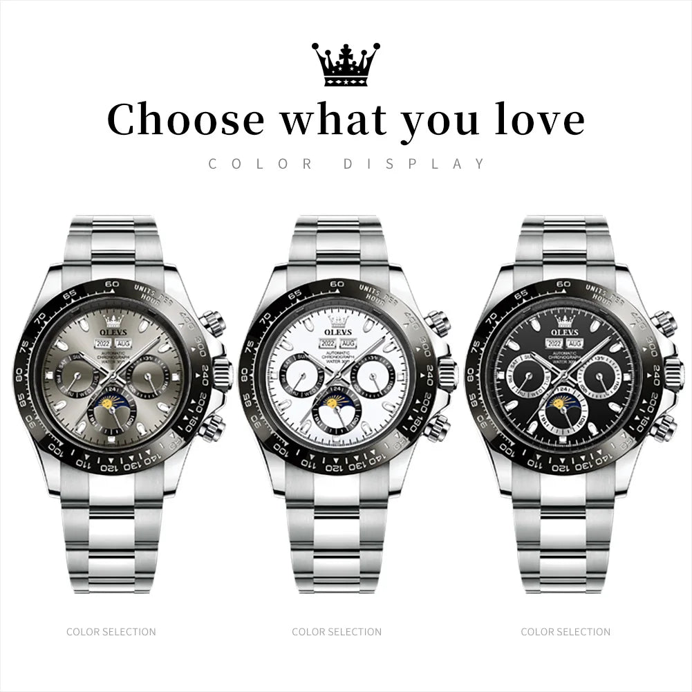 OLEVS 6654 Automatic Mechanical Watch with Calendar Display