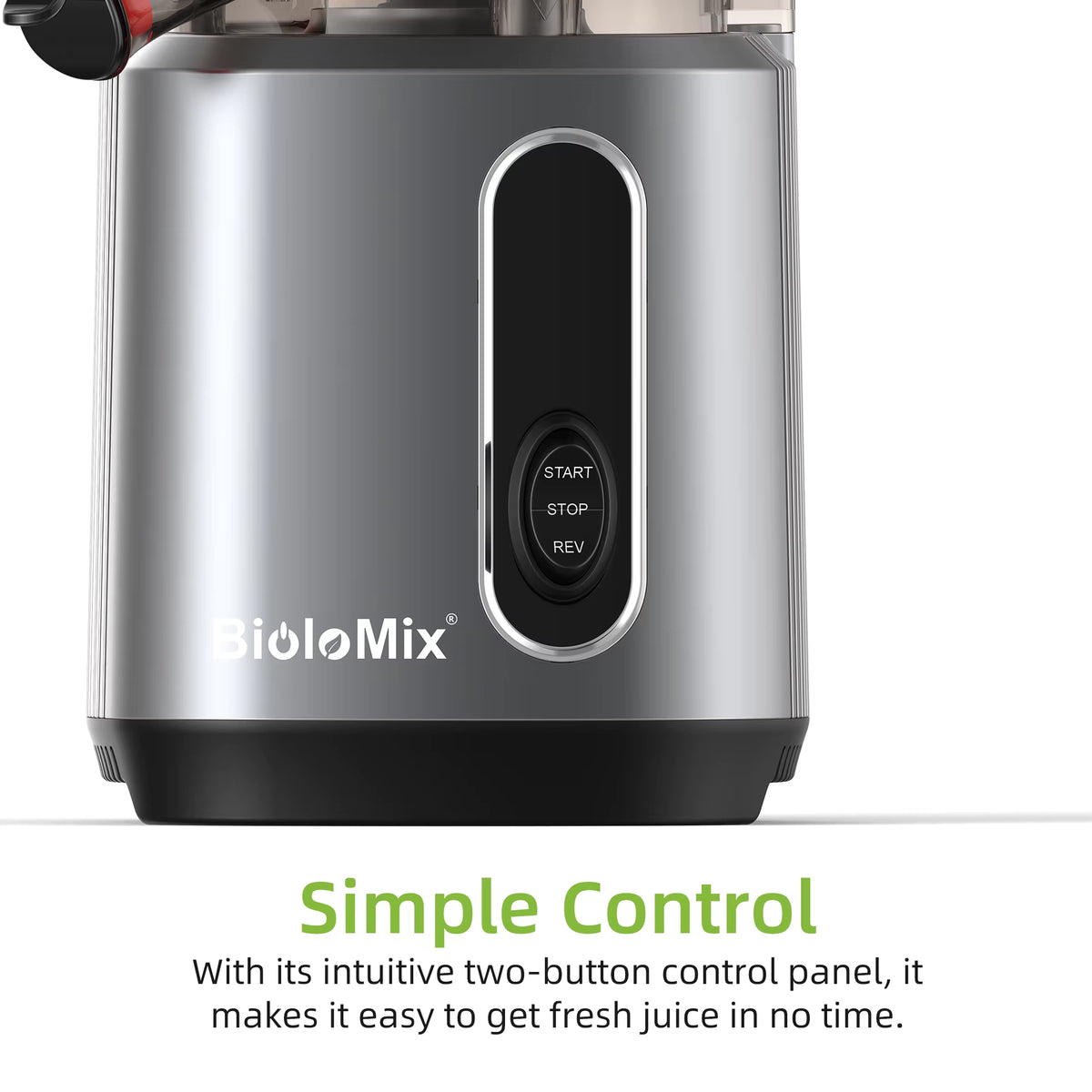 BioloMix HH-916I Cold Press Juicer with 75mm Feed Chute, 200W