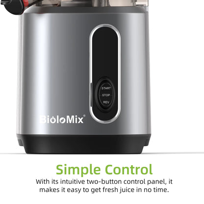 BioloMix HH-916I Cold Press Juicer with 75mm Feed Chute, 200W