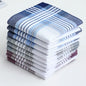 6-Pack Men's Yarn-Dyed Cotton Plaid Handkerchiefs – 43 x 43 cm (17 x 17 in) Pocket Squares for Wedding Favors, Groom Gifts & Sweat-Wiping