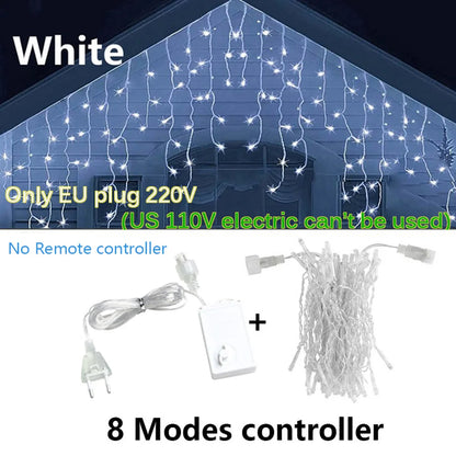 Waterproof LED String Lights 3.5–25m (11.5–82 ft) | Warm White / Cold White / Multicolor | 8 Modes IP65 EU Plug