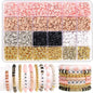 DIY Clay Beads Bracelet Making Kit – Friendship Golden Letter Beads for Jewelry Making, Gifts for Women & Teens