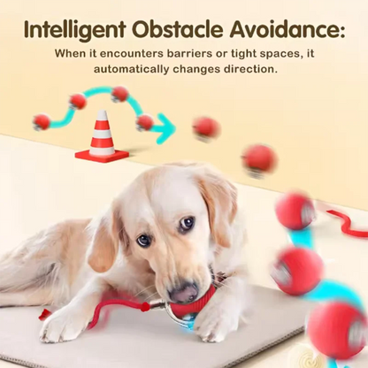 Interactive Smart Cat Toy Ball - USB Rechargeable Automatic Rolling Pet Toy with Obstacle Avoidance & Long Battery Life
