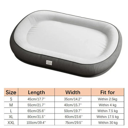 Breathable Machine-Washable Dog Bed - Plush Pet Bed for Puppies and Dogs, Solid Pattern