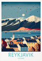 ICELAND Traveling Poster Iceland Reykjavík Kirkjufell Skaftafell Falls Landscape Canvas Painting Wall Pictures Traveling Decor