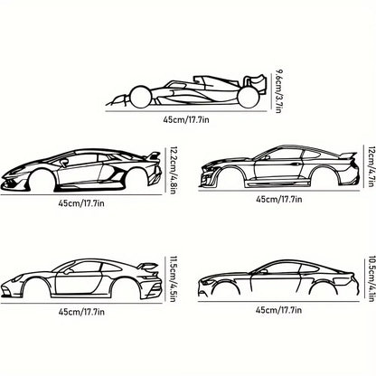 Decorative Hot Border Metal Line Art Designed Specifically for Passionate Automotive Aficionados Looking To Create Wall Displays