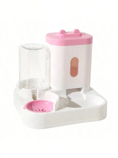 1-Pack Automatic Gravity-Fed Cat Water Dispenser & Feeder - Spill-Proof Large Capacity One-Piece Design