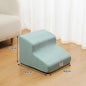2- or 3-Step Pet Stairs for Dogs & Cats — Removable Washable Non-Slip Ramp for Sofa & Bed, PU Velvet Foam Pet Steps for Small & Senior Pets