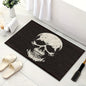 VIKAMA Halloween Horror Skull Carpet Door Mat Living Room Carpet Rug For Bedroom Black Floor Mat Anti-Fouling Dirt-Resistant