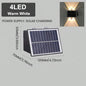 Solar Up and Down Wall Light 4/6/8-LED Waterproof Outdoor LED Wall Washer for Fence Yard Porch Walkway