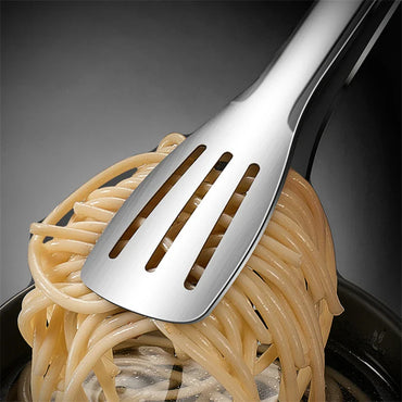 Non-Slip Stainless Steel Serving Tongs — 3 Lengths (6.9/9.3/11.2 in | 17.5/23.5/28.5 cm) for BBQ, Salad, Bread & Buffet