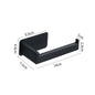 Self-Adhesive Stainless Steel Toilet Paper Holder Matte Black – No-Drill Wall Mount