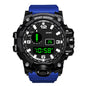 Men's Large Dial Digital Sports Watch – 55mm Waterproof Luminous Alarm Military Style