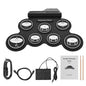 Portable Folding Silicone Electronic Drum Pad USB Hand-Roll Practice Kit with Drumsticks & Sustain Pedal