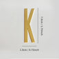 Golden Self Adhesive House Number Metal English Alphabet Letters for Apartment Room Door Plate Table Mailbox Number Stickers 7cm