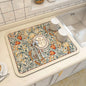 Absorbent Diatom Mud Dish Drying Mat – Non-Slip Quick-Dry Kitchen & Bathroom Drain Pad