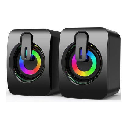 Mini USB Computer Speakers 2.0 Stereo - Portable PC Laptop Desktop Sound System, 3W x2