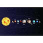 Modern Classic , Wall Art, Solar System Cosmos Planets Sun, HD Canvas Print Poster, Home Living Room Bedroom Decor