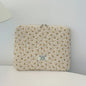 Flower Print Quilted Laptop Sleeve — 11–15 Inch, Padded