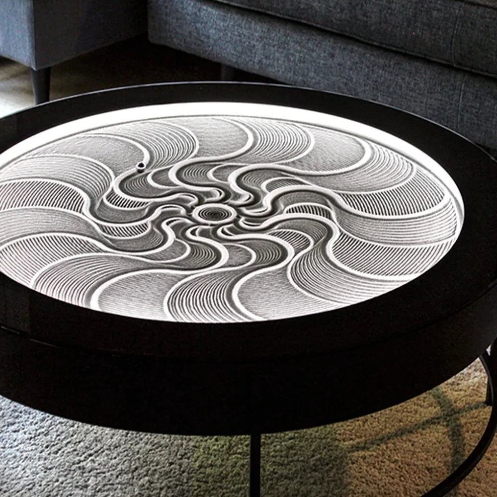 Automatic Sand Art Coffee Table, Magnetic Ball Quicksand Dynamic Art