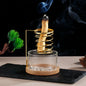 Metal Sage Holder Burner Palo Santo Holder with Glass Ash Catcher Tray Incense Holder for Meditation Yoga Spa