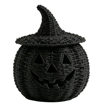 Resin Halloween Pumpkin Decoration with Witch Hat - 6 Styles
