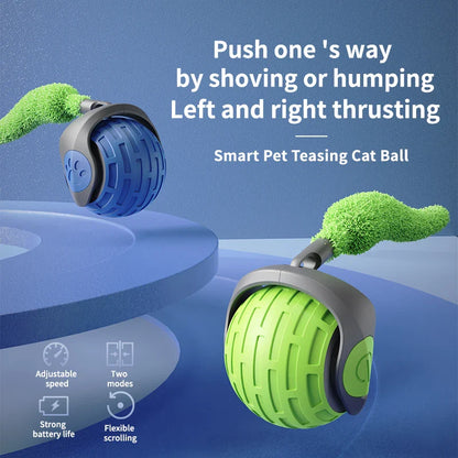 Interactive Automatic Rolling Ball Cat Toy — Battery-Powered Self-Playing Teaser for Kittens & Cats