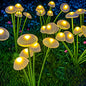 Solar Mushroom Garden Lights Dual-Mode LED Waterproof Pathway & Patio Decor (Jellyfish Style)