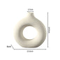Ceramic Decorative Vase for Dried Flowers & Hydroponic Plants, Modern Table Ornament for Living Room Bedroom Office