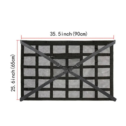 Car Roof Storage Bag Breathable Mesh Ceiling Cargo Net Interior Organizer
