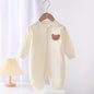 Bodysuit & One Pieces for Boys Girls Newborn Rompers Solid Color 100 Cotton 0-24M Long Sleeve Loungewear Outfit Thin Cute Design