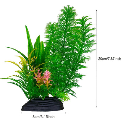Artificial Aquarium Plants — Plastic Underwater Decorations for Fish Tanks, Realistic Aquarium Decor
