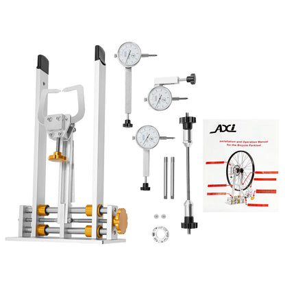 Professional Bicycle Wheel Truing Stand with 3 Gauges, 10–29 in
