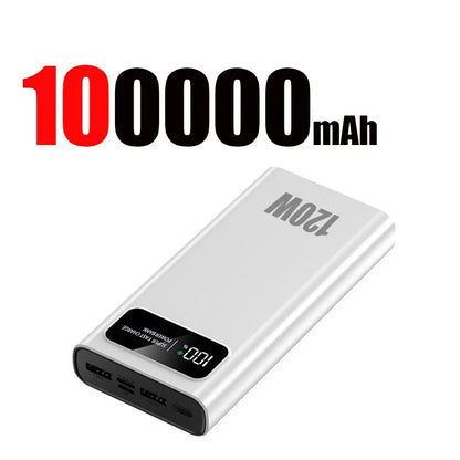 200000mAh 120W Fast Charging Power Bank with Digital Display for iPhone, Samsung & Huawei