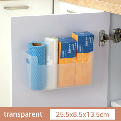 Handle Storage Basket - Durable PP Plastic Organizer with Handle for Home Bathroom Closet
