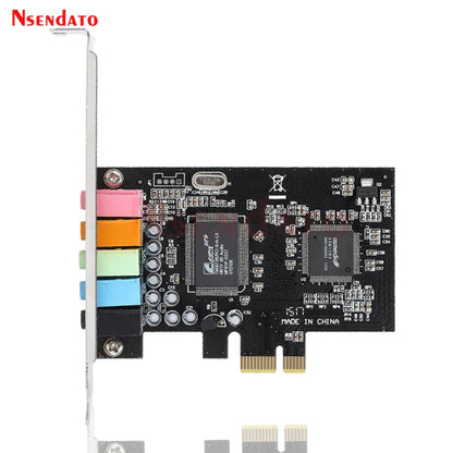 PCIe 5.1 Channel 3D Audio Sound Card - 6-Channel PCI Express with Solid Capacitors
